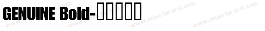 GENUINE Bold字体转换
